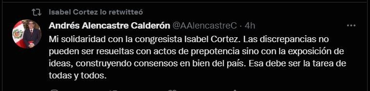 Twitter de Andrés Alencastre.