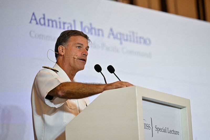 El almirante John C. Aquilino, comandante del Mando Indo-Pacífico de los Estados Unidos (REUTERS/Caroline Chia/archivo)