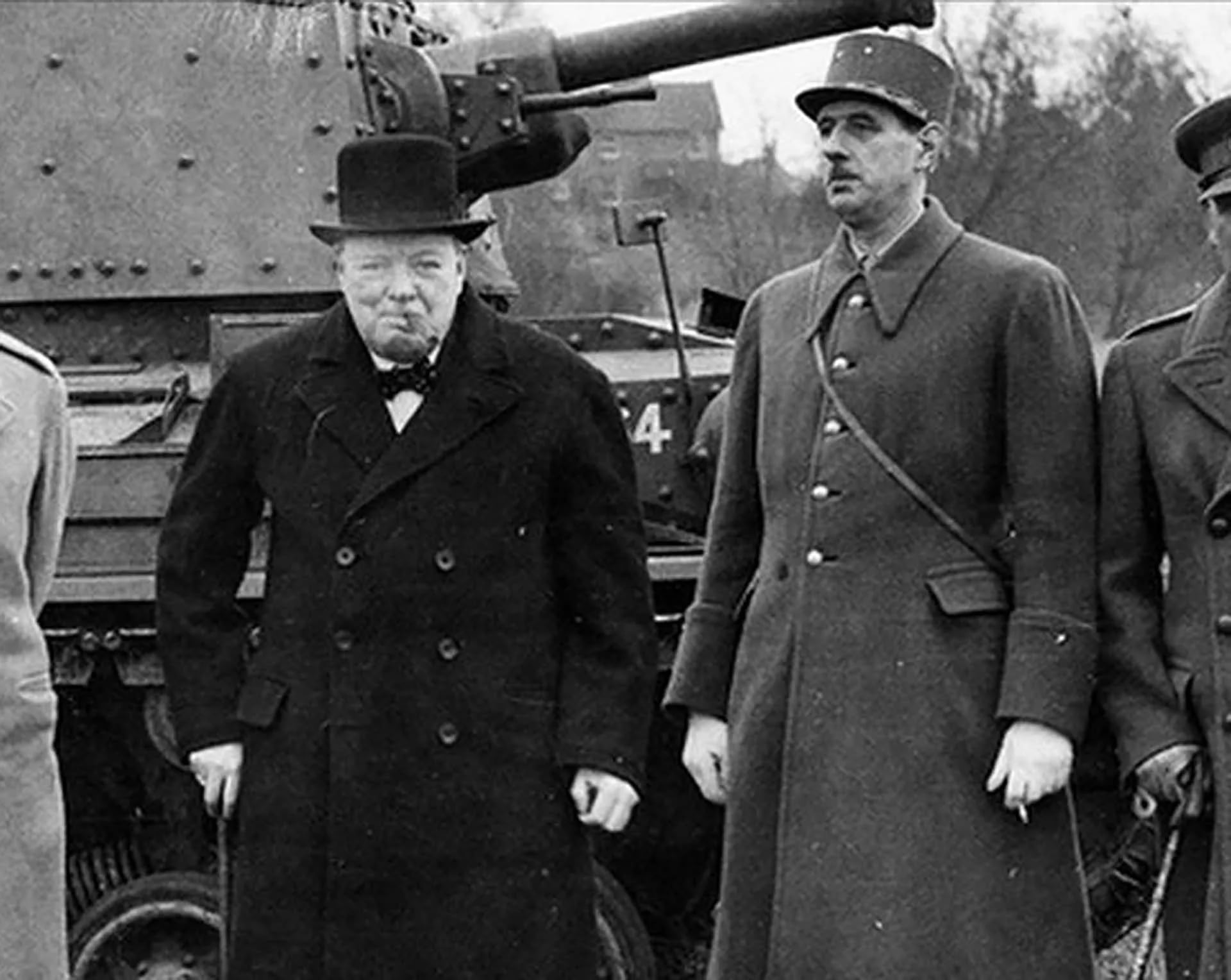 Winston Churchill y Charles de Gaulle