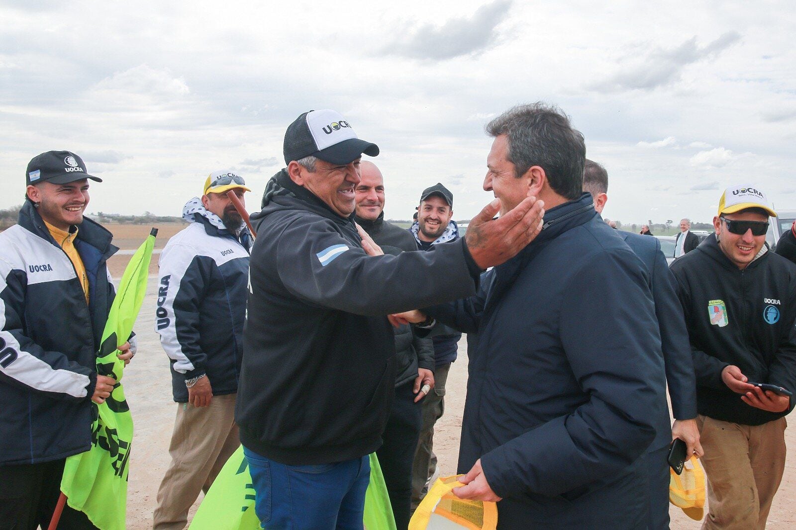 Sergio Massa reunido con los trabajadores de la UOCRA