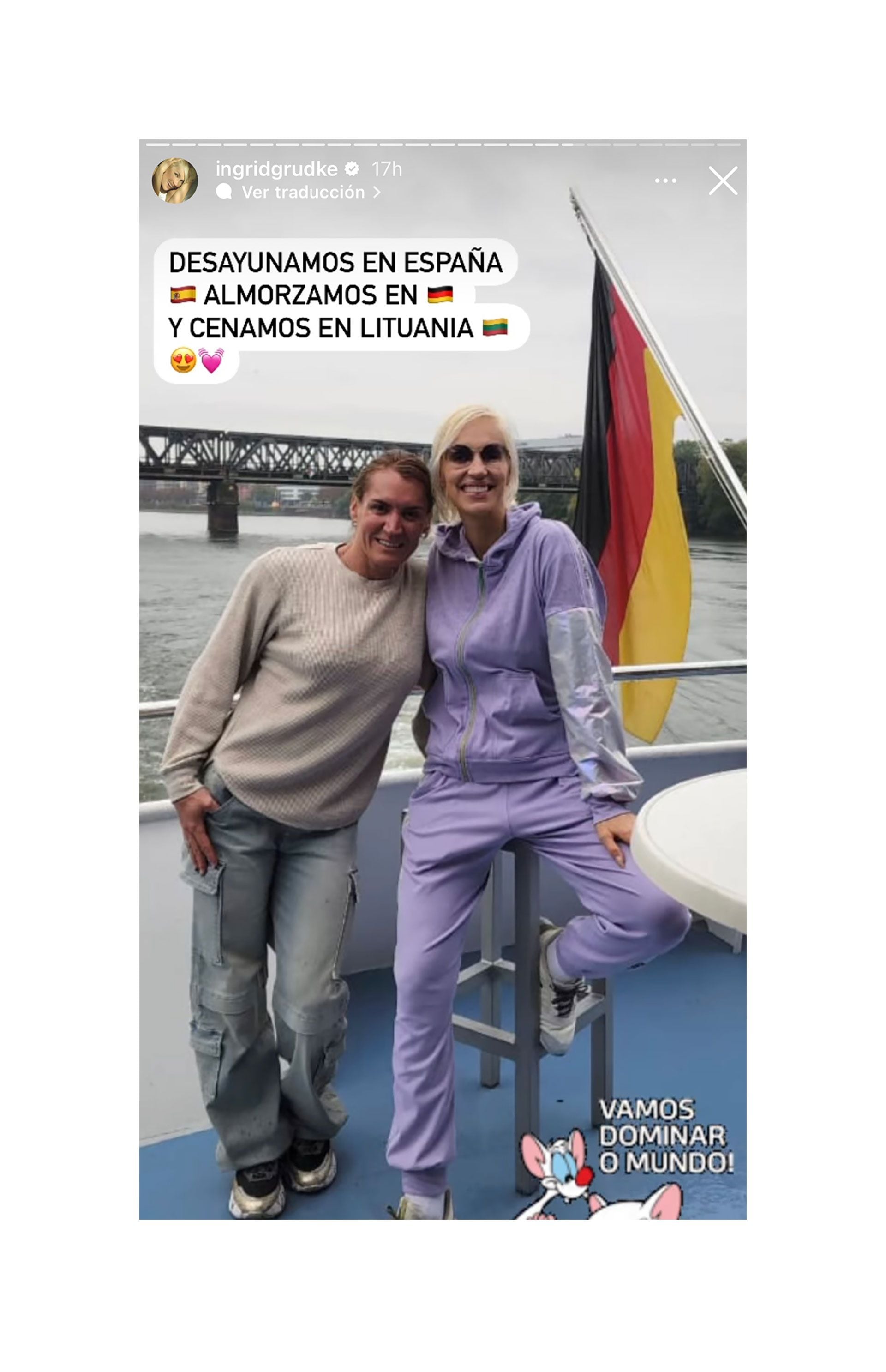 Ingrid feliz viajando por el mundo