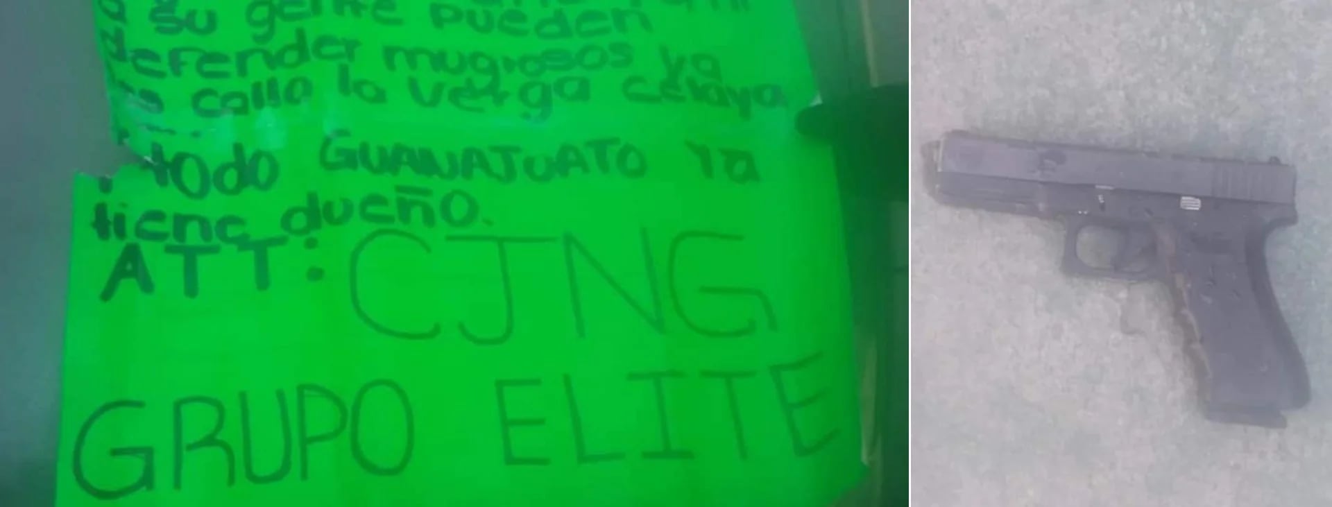 El Grupo Élite del CJNG utiliza las cartulinas para infundir miedo en sus rivales (Foto: Especial)