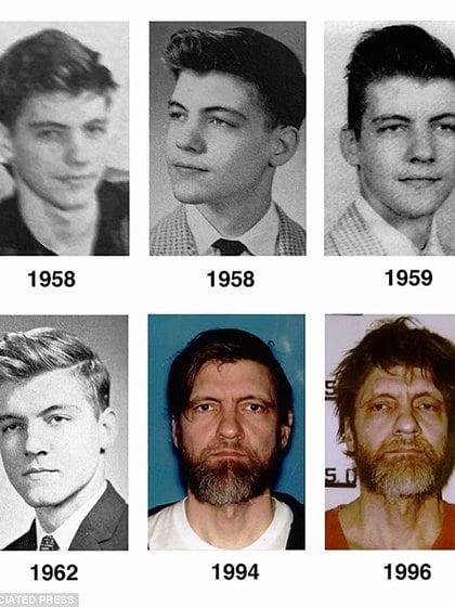 El cambio del Unabomber a través de los años