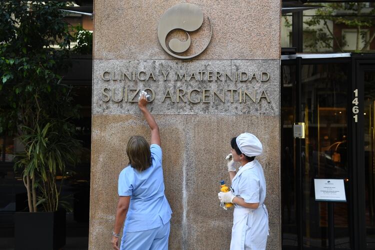 La clínica en la que estuvo internado el paciente argentino que contrajo coronavirus (Maximiliano Luna)