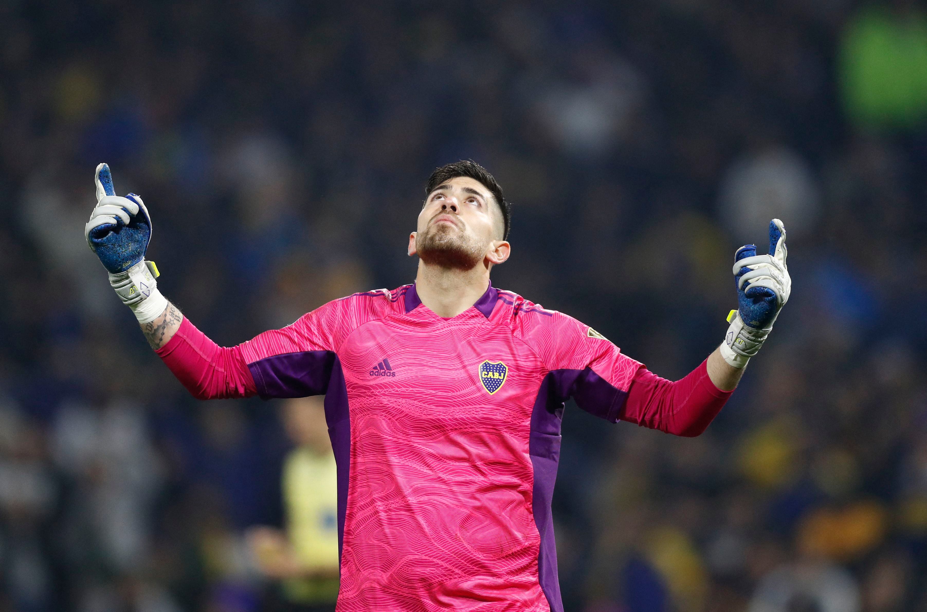 Agustín Rossi, uno de los jugadores más ponderados por el hincha de Boca (REUTERS/Agustin Marcarian)