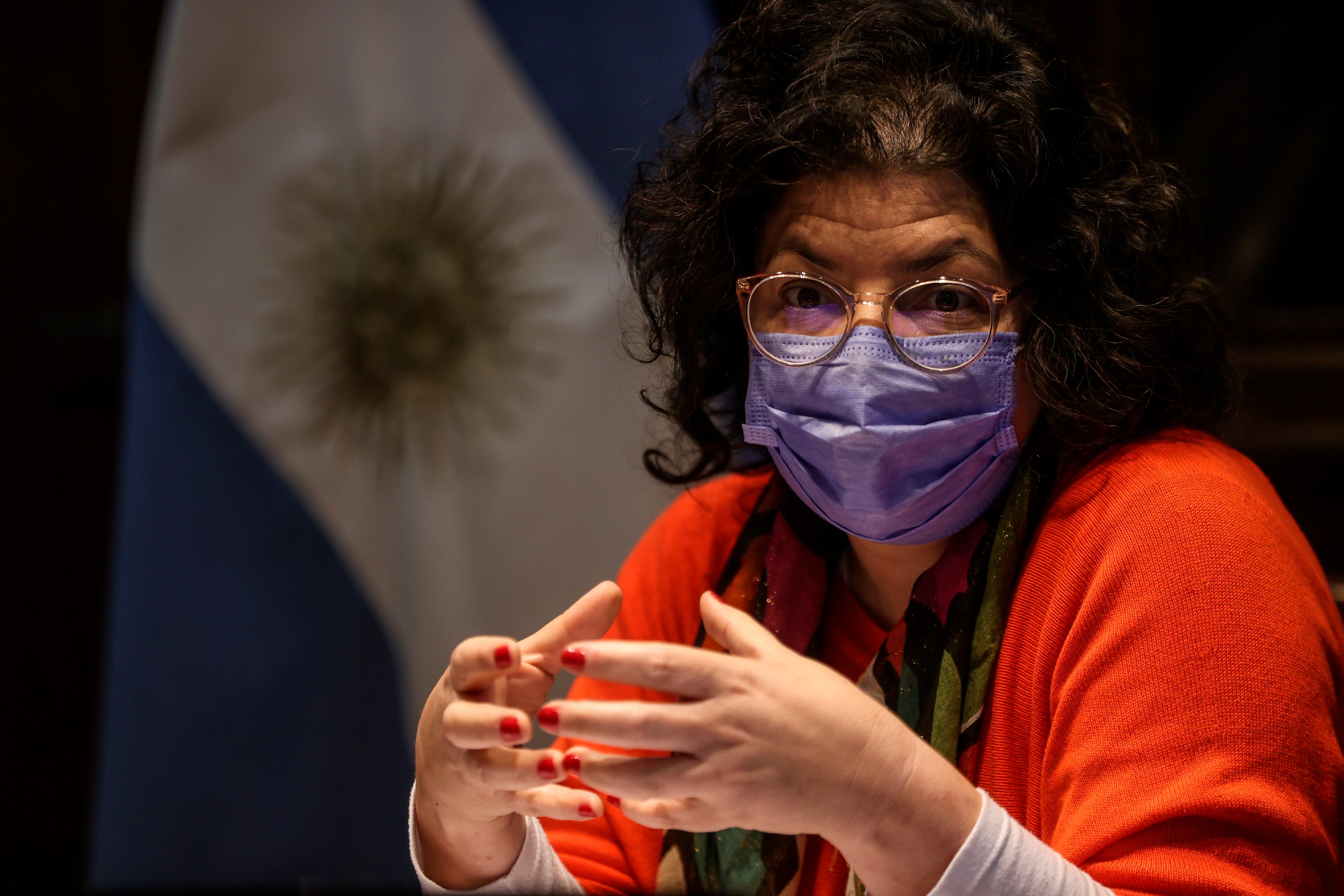 La ministra de Salud de Argentina, Carla Vizzotti, en una fotografía de archivo. EFE/Juan Ignacio Roncoroni