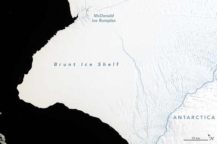 Imagen del Operational Land Imager (OLI) en Landsat 8, el 23 de enero de 2019.