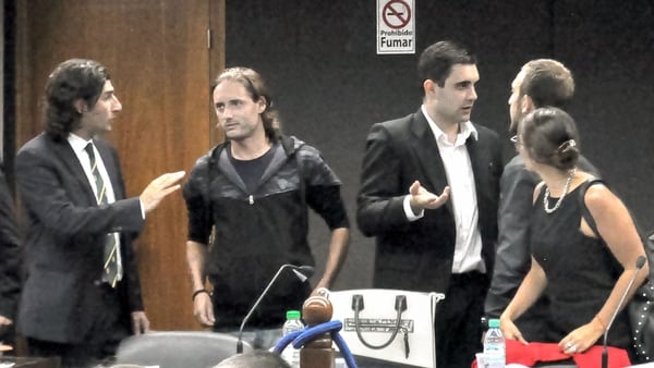 Los acusados en el comienzo del juicio