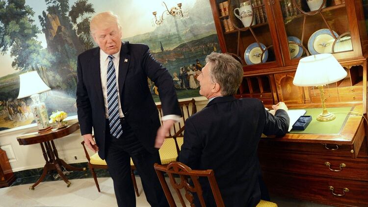 Donald Trump y Mauricio Macri en la Casa Blanca durante su visita oficial de 2017