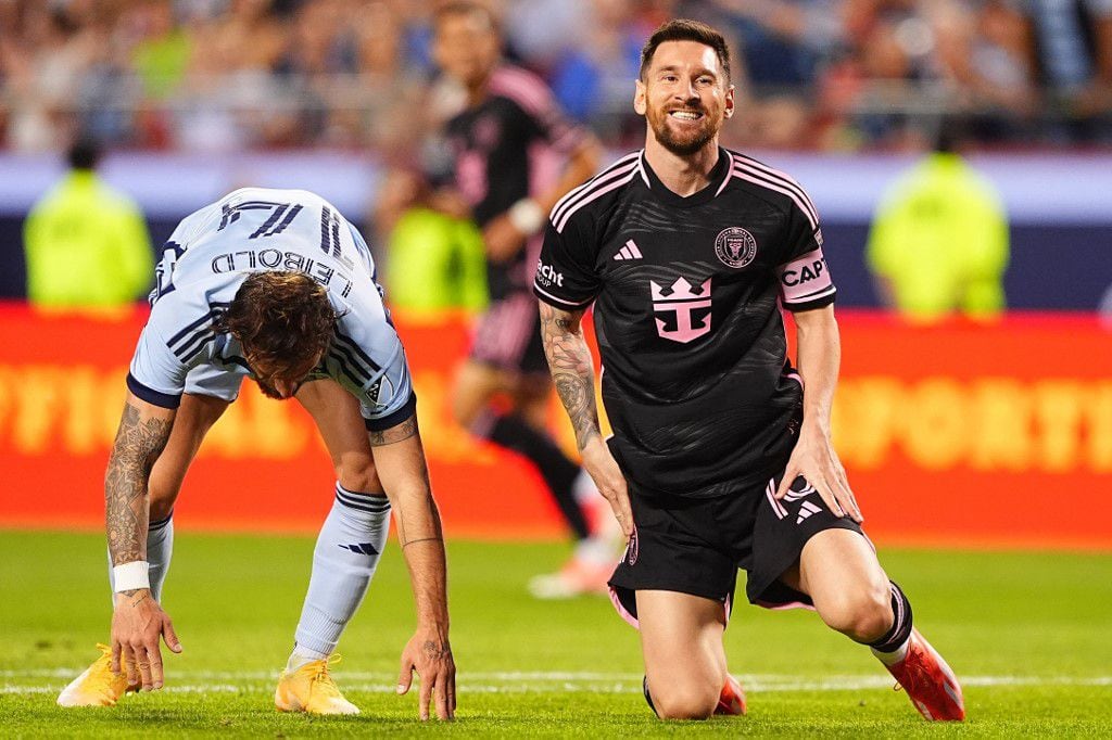 Lionel Messi fue titular en el duelo entre Inter Miami y Sporting Kansas City (Kyle Rivas / GETTY IMAGES)