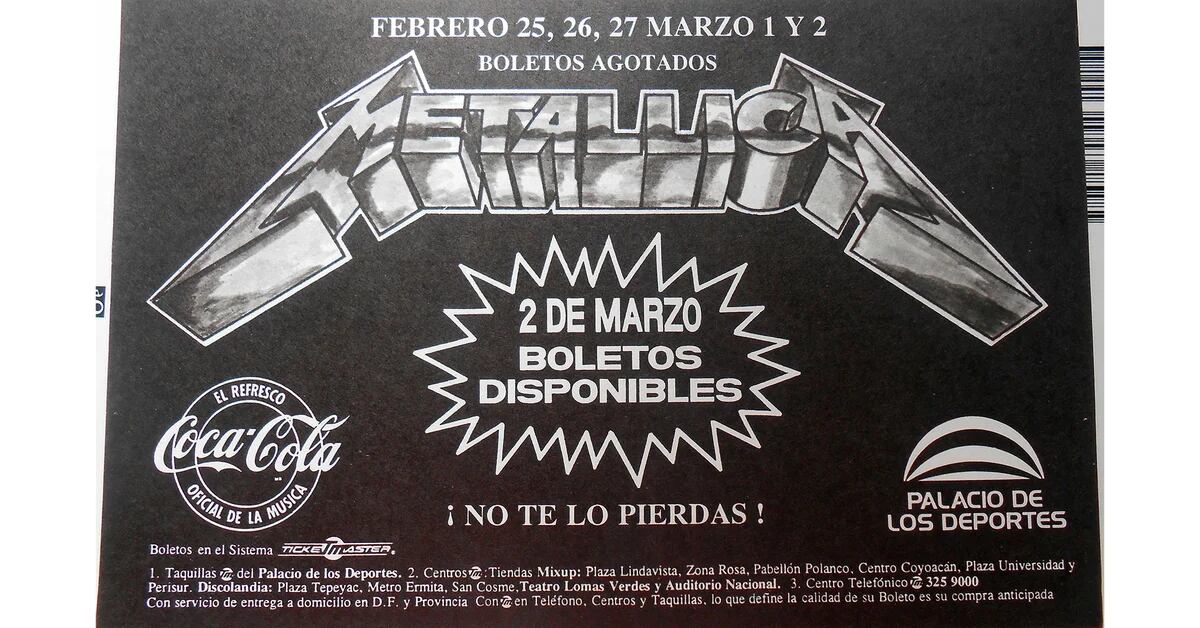 30 years after Metallica's first concert in Mexico, when Salinas de Gortari  was the boss