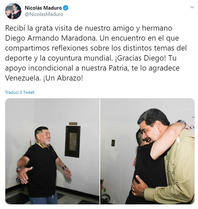 El mensaje de Maduro en las redes sociales