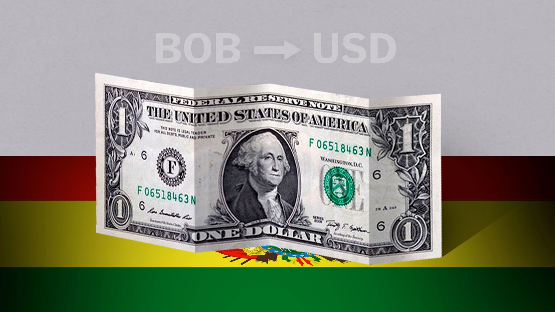 The Central Bank announced that it will preserve the exchange rate of the Bolivian against the US dollar.  (Infobae)