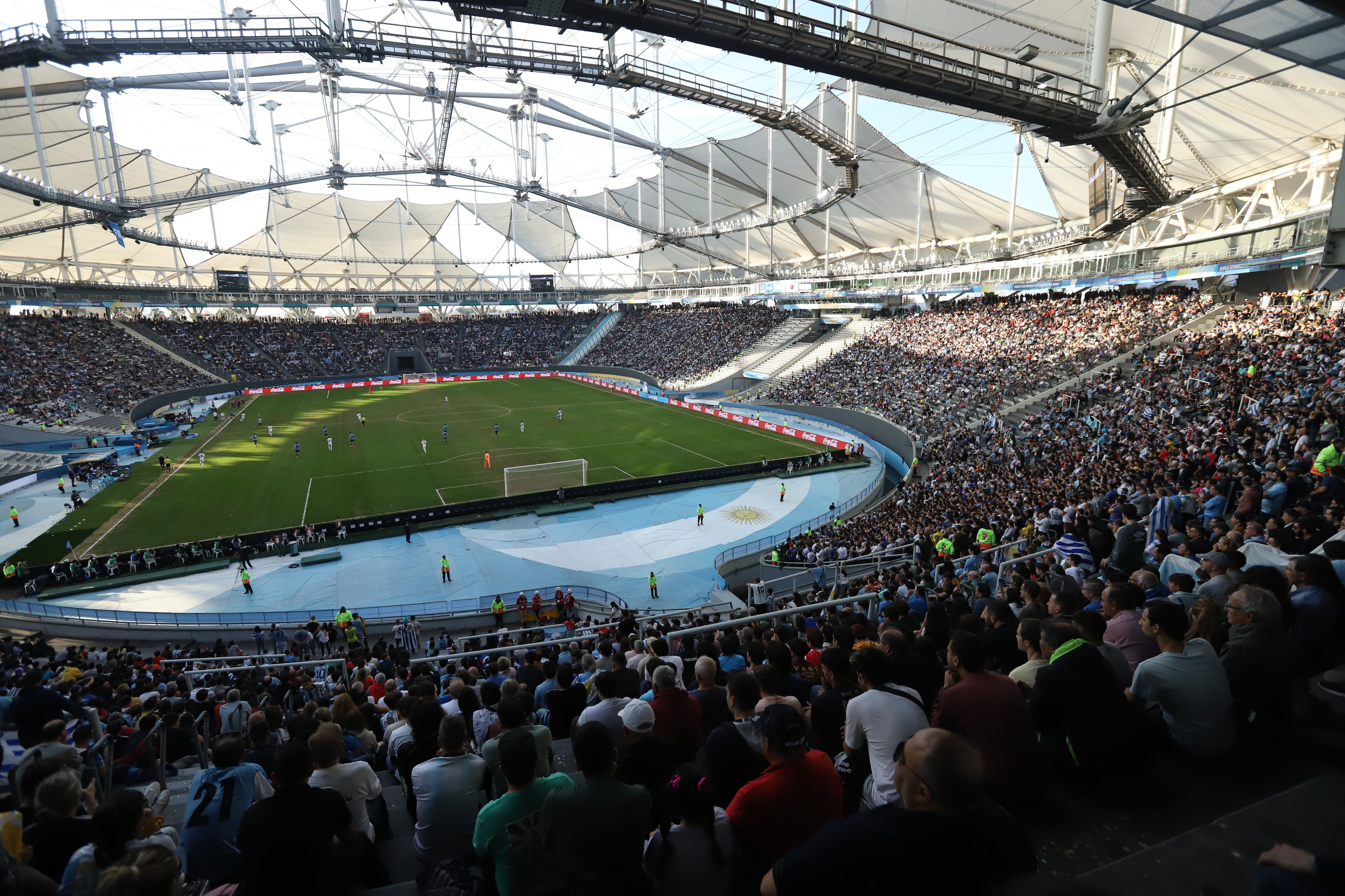 Una gran cantidad de público alentó a Israel en el Estadio Único de La Plata (Crédito Foto: Jonas Papier)