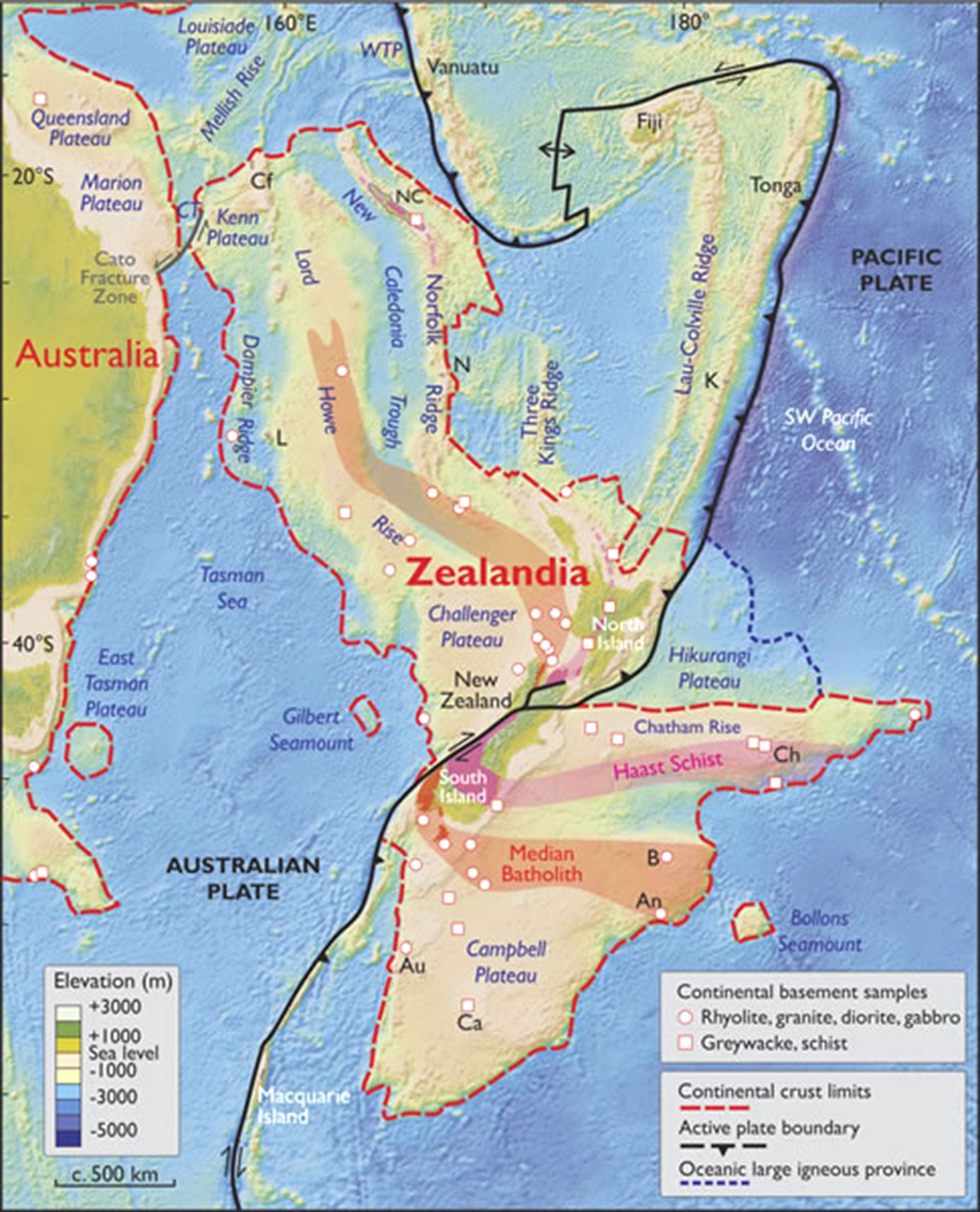 De areniscas a basaltos: las rocas que revelan la edad de Zealandia
