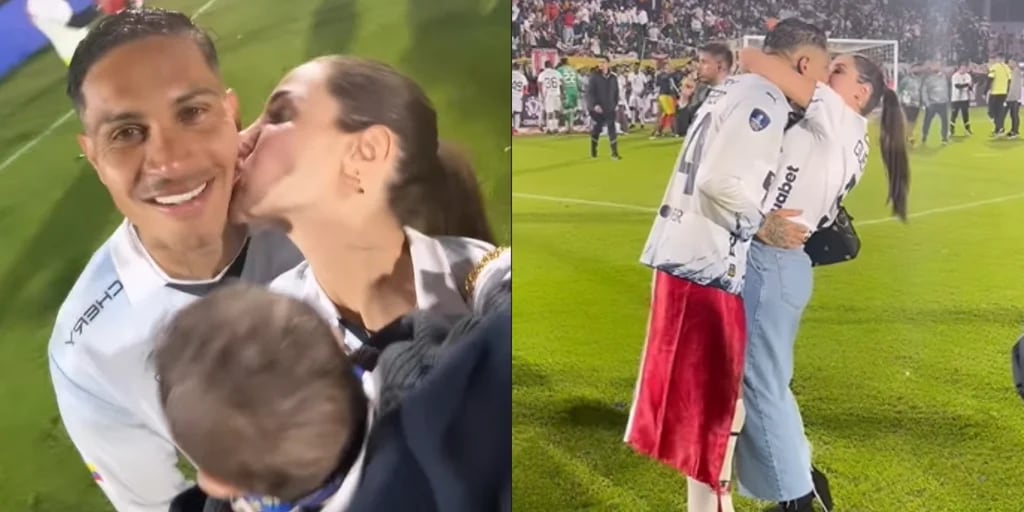 La emotiva celebración de Ana Paula Consorte con Paolo Guerrero por ganar la Copa Sudamericana