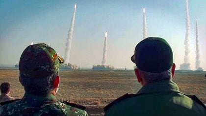 La prueba de misiles iraní (SEPAH NEWS / AFP)