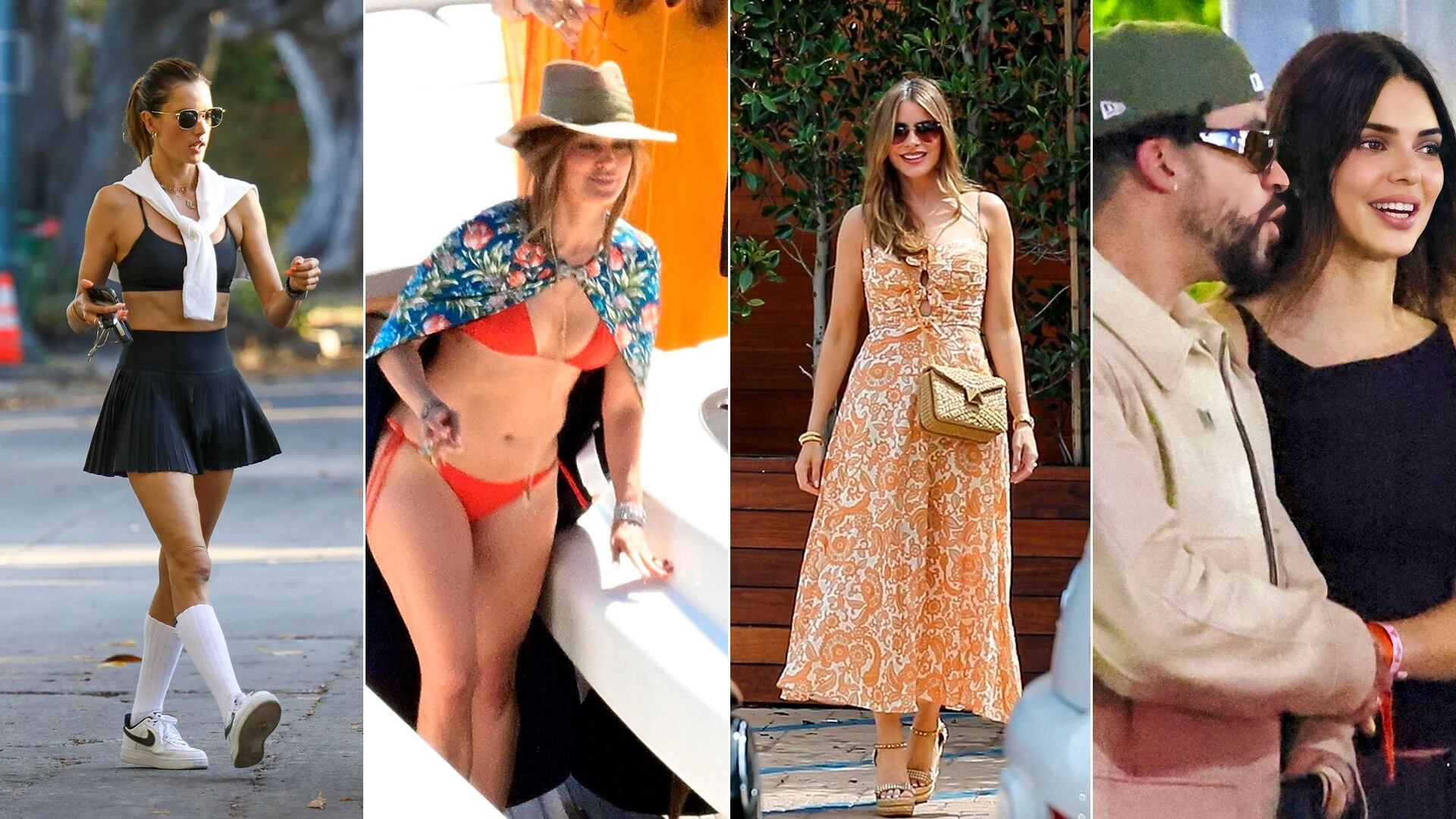 Alessandra Ambrosio hizo deporte en Santa Mónica, Jennifer Lopez paseó en un yate en Positano: celebrities en un click