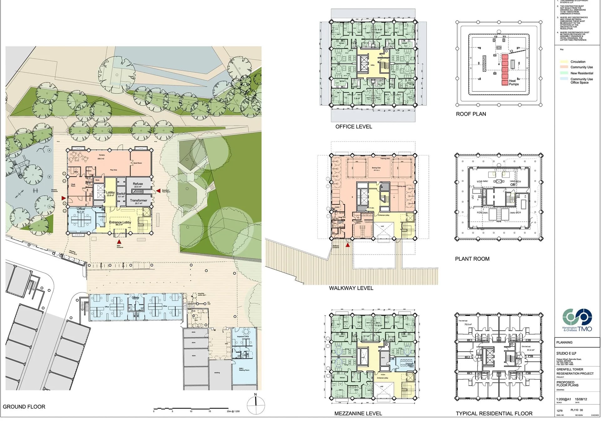 Parte de los planos presentados para la renovación (Royal Borough of Kensington and Chelsea)