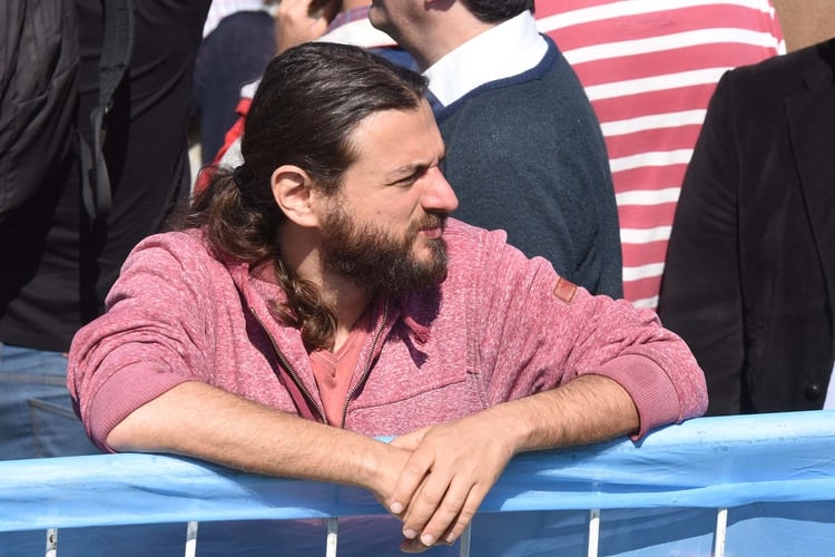 Juan Grabois acompañó el anuncio contra el hambre y fue citado por Fernández (foto Franco Fafasuli)