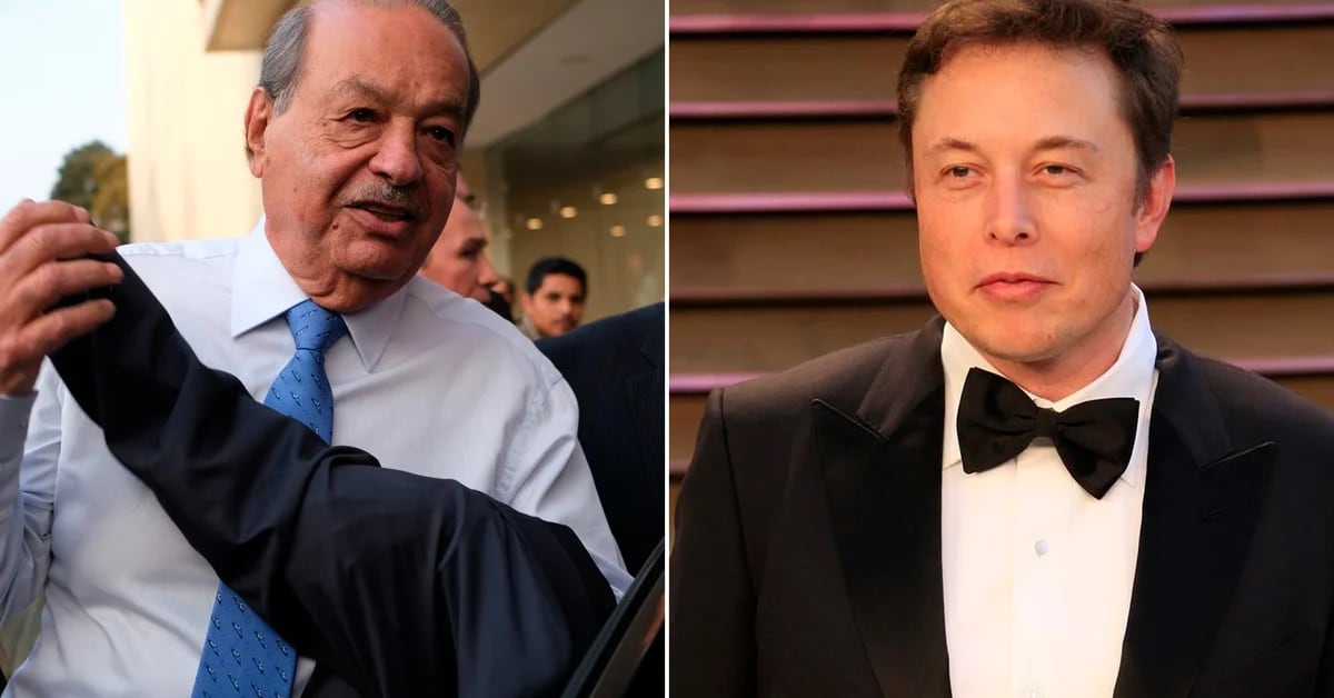 What is the difference between the fortune of Elon Musk, the richest person in the United States, and that of Carlos Slim