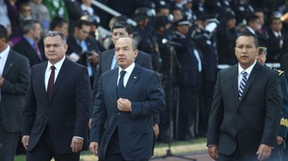 García Luna, secretario de Seguridad en el sexenio de Calderón (2006-2012), está acusado en Nueva York de cinco cargos tras su arresto en diciembre pasado en Texas por sus presuntos nexos y sobornos recibidos de Joaquín “el Chapo” Guzmán, capo del cártel de Sinaloa.(Foto: Cuartoscuro)