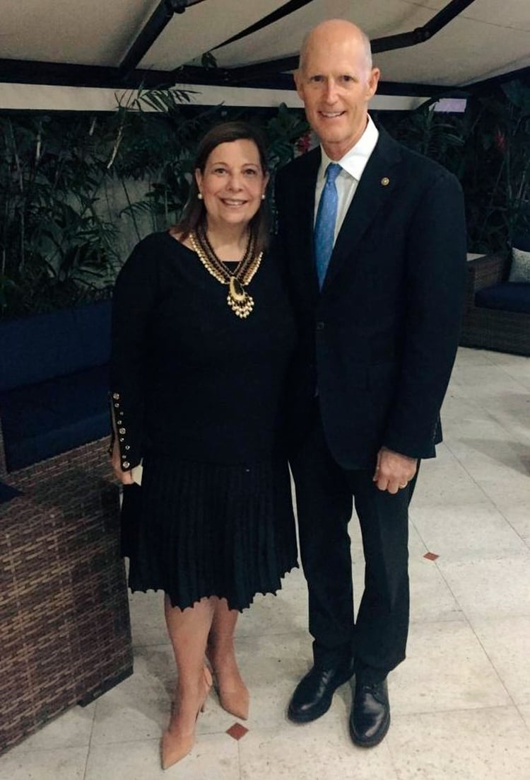 Rick Scott se reunió con la embajadora venezolana designada por Juan Guaidó, María Teresa Belandría