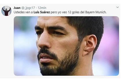 Luis Suárez fue el centro de las burlas tras una nueva goleada sufrida ante el Bayern Münich por la Champions League