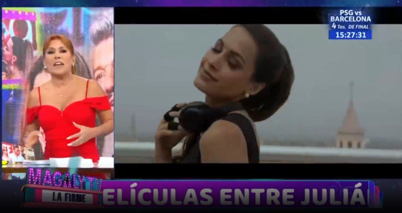 Magaly Medina critica a Marcelo Tinelli por no defender a Milett Figueroa. (Captura: Magaly TV La Firme)