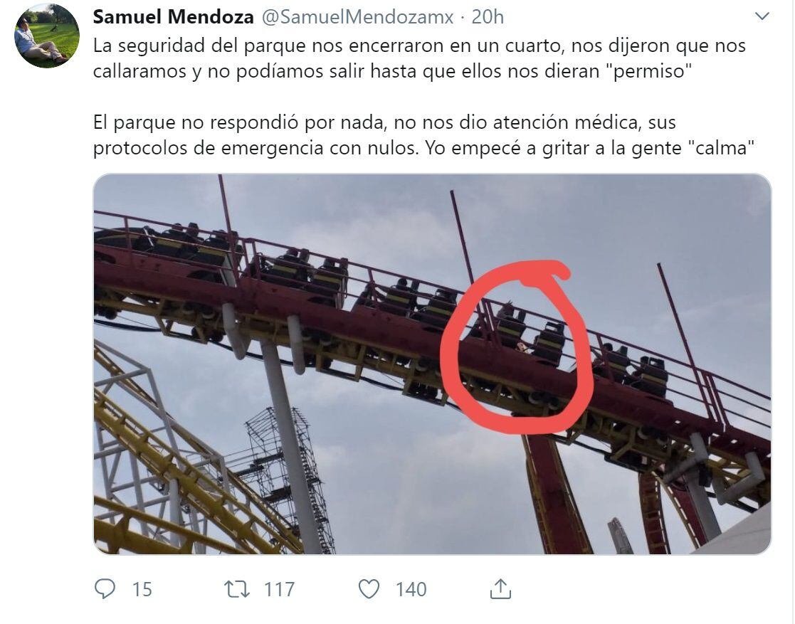 Los testigos dijeron haber sido maltratados por el personal de seguridad del parque (Foto: Twitter)