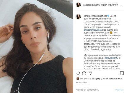 La famosa mexicana compartió la noticia a través de su cuenta de Instagram (Foto: Instagram de Sandra Echeverría)