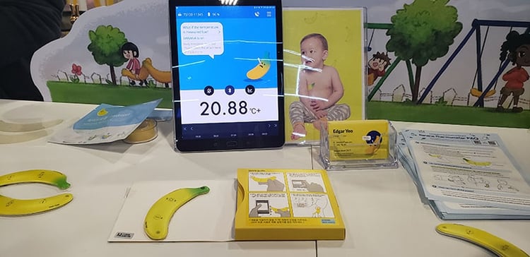 IoT en CES 2019: un termómetro en forma de banana para niños