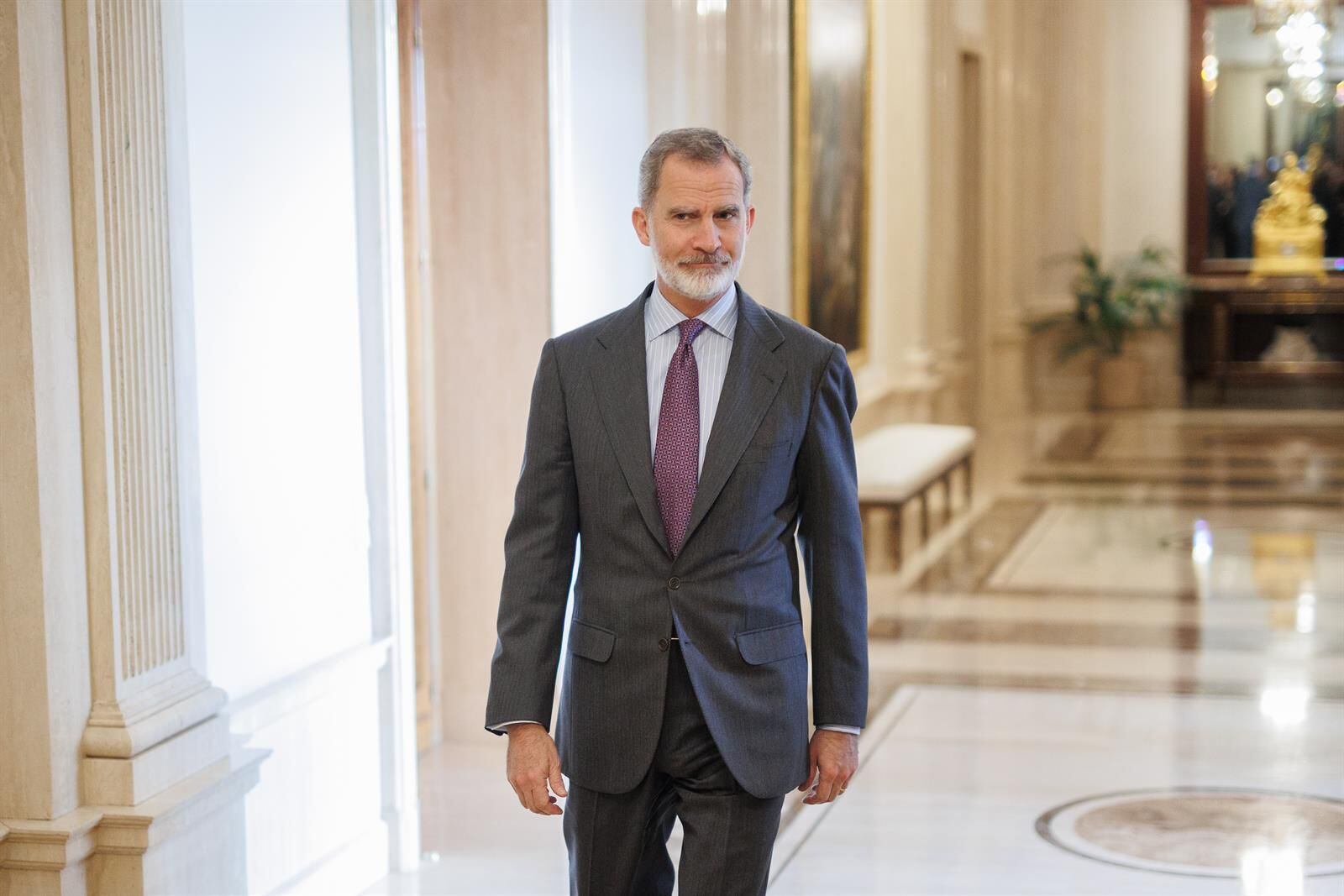 30/01/2024 El Rey Felipe VI recibe en audiencia a una representación de los Participantes en el Acto Conmemorativo del CLXXV Aniversario de la creación de la Escuela Técnica Superior de Ingeniería de Montes, Forestal y Medioambiente (ETSIMFMN) de la Univesidad Politécnica de Madrid, en el Palacio de la Zarzuela, a 30 de enero de 2024, en Madrid (España). La audiencia se ha celebrado con motivo del 175 aniversario de la escuela. El centro ha impartido desde su inauguración los estudios y titulaciones de "Ingeniero de Montes" y "Doctor Ingeniero de Montes", que tiene una antigüedad de más de 175 años.
POLITICA 
Alejandro Martínez Vélez - Europa Press
