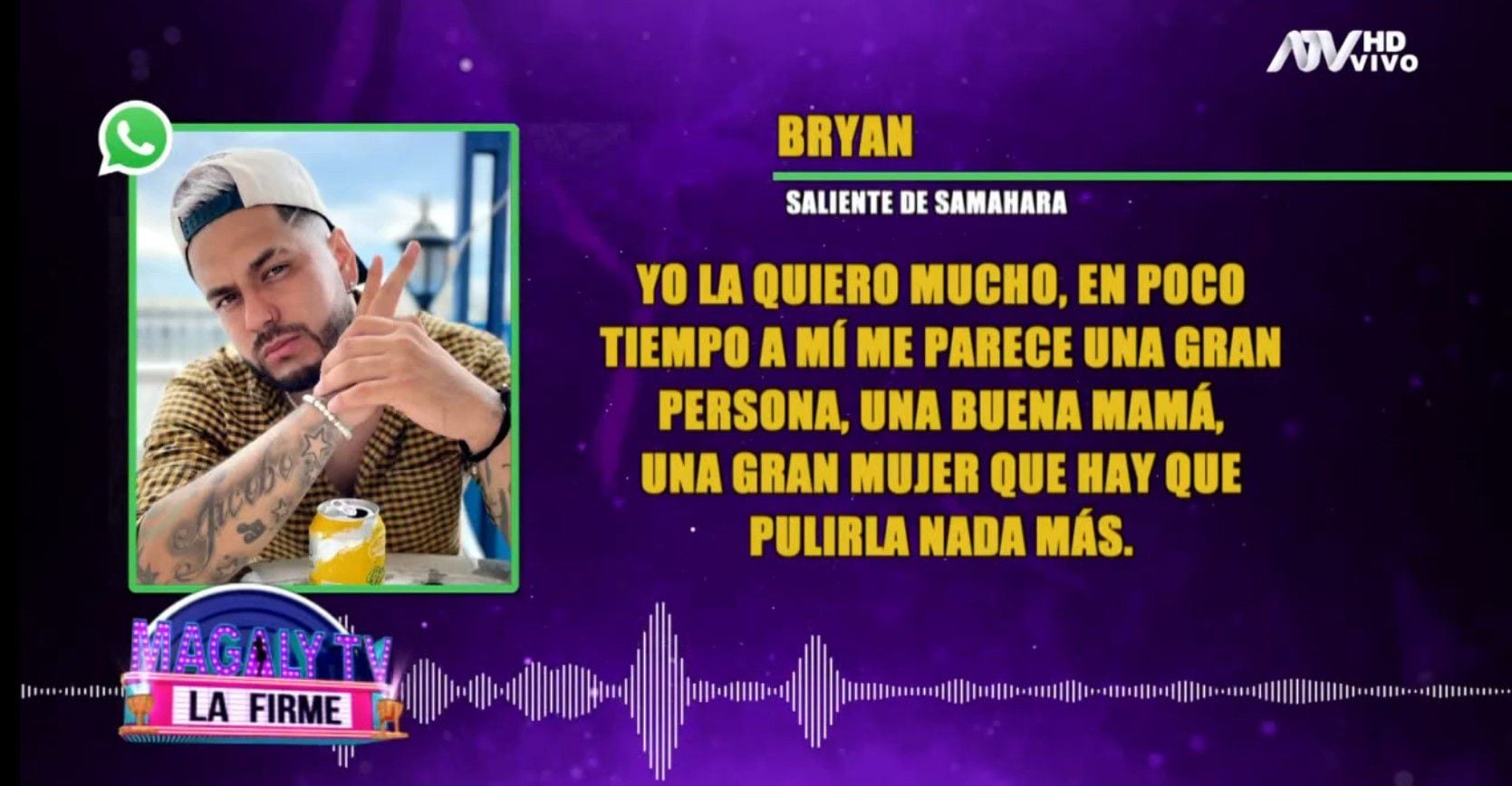 Bryan Torres advierte que 'hay que pulir' a Samahara Lobatón. (Captura: Magaly TV La Firme)