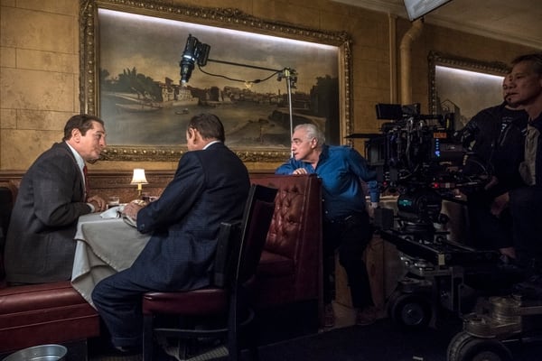 Martin Scorsese en pleno rodaje de El Irlandés