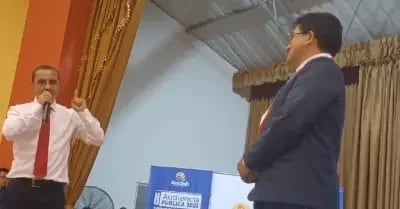 Congresista Elías Varas y gobernador regional de Áncash se pelean durante audiencia en Chimbote