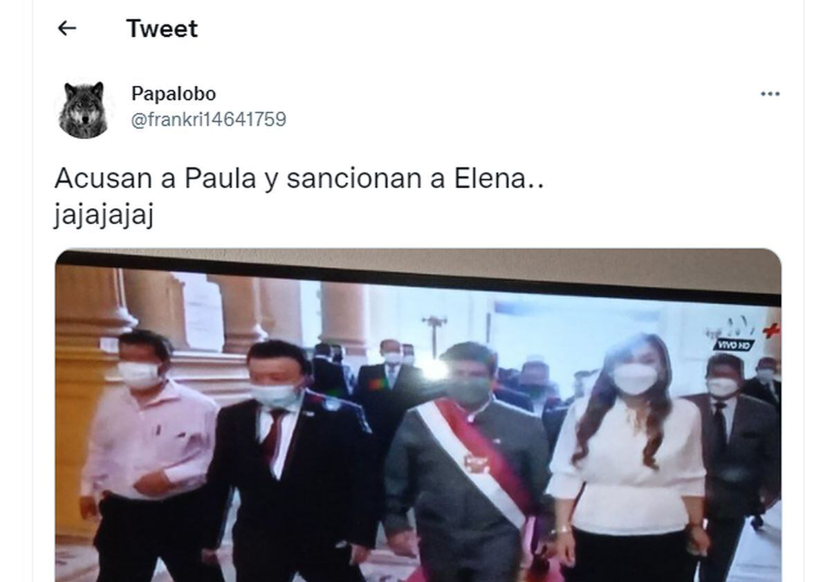 Twitter reactions to Pedro Castillo's phrase.