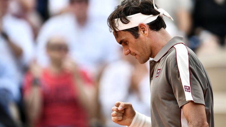 Federer aprieta el puño tras imponerse ante Wawrinka (Foto: Philippe LOPEZ / AFP)