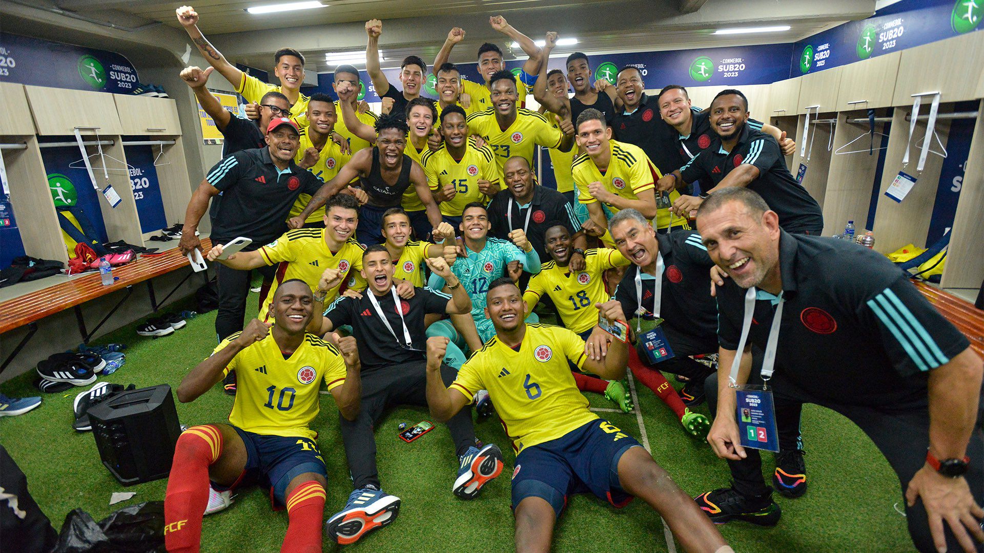 La selección Colombia sub-20 clasificó al hexagonal final del Sudamericano tras vencer a Argentina por 1-0. @FCFSeleccionCol/Twitter.