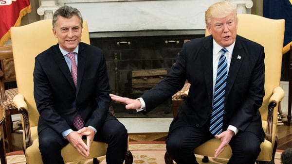 Macri y Trump durante la última visita del presidente argentino a los Estados Unidos (AFP)