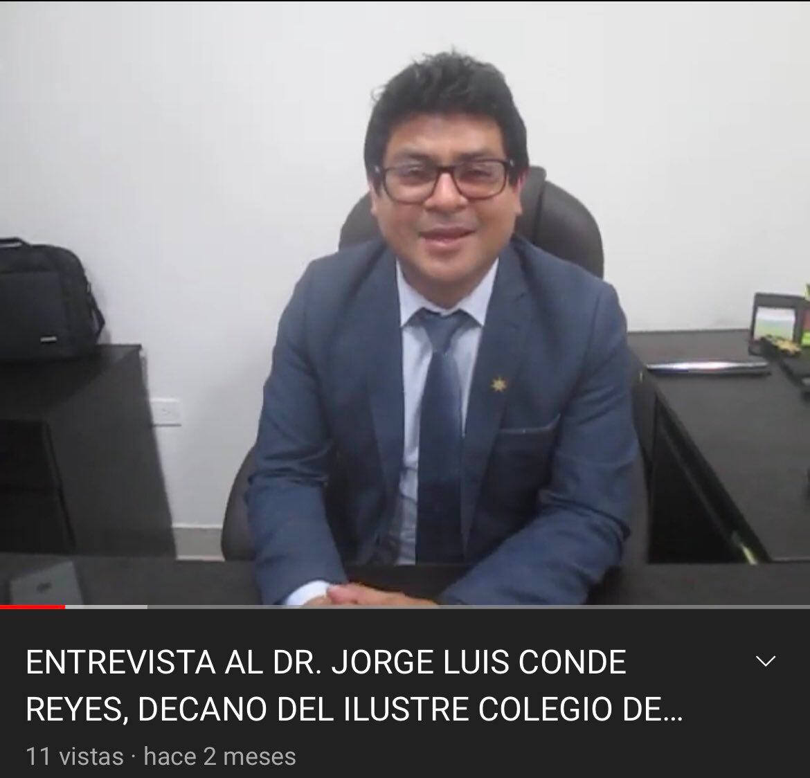 Jorge Luis Conde Reyes es el actual presidente del Colegio de Abogados de Huaura. | YouTube