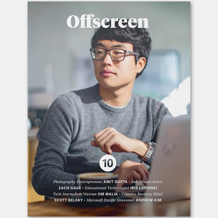 Andrew Kim en la portada de una revista centrada en tecnologÃ­a y la web