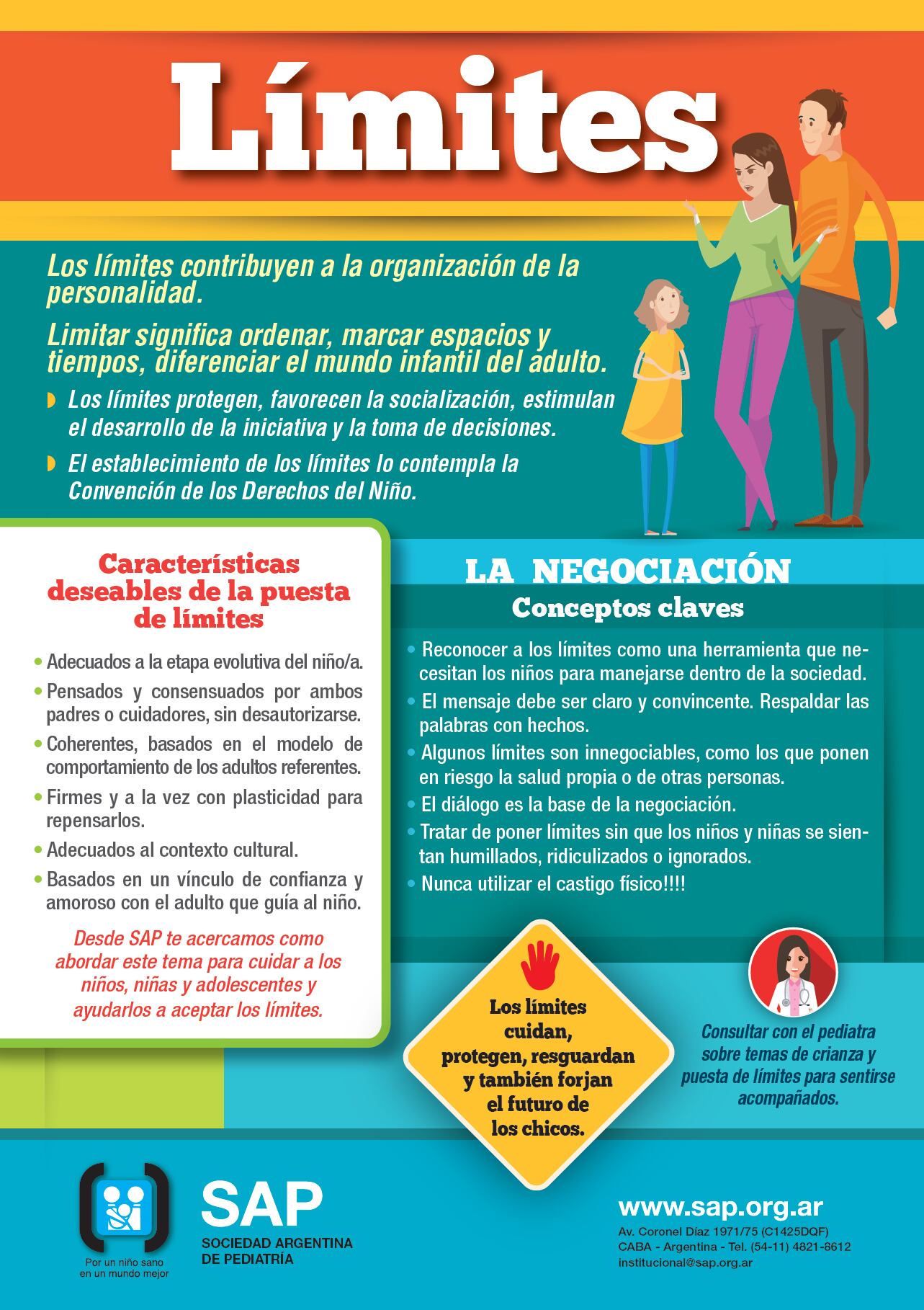 Según la Sociedad Argentina de Pediatría, la negociación es un aspecto clave para poner límites a los hijos