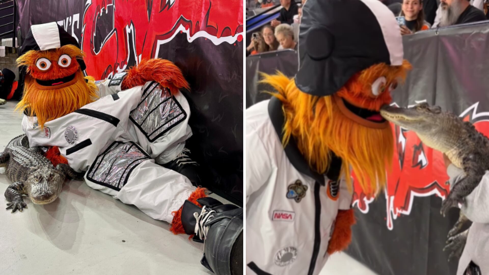 El dúo enamoró a los fanáticos de los Flyers de Filadelfia. (Instagram/grittynhl)
