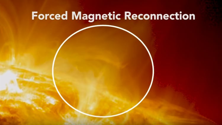 Reconexión magnética Forzada (Foto: Captura de Pantalla de YouTube NASA Goddard)