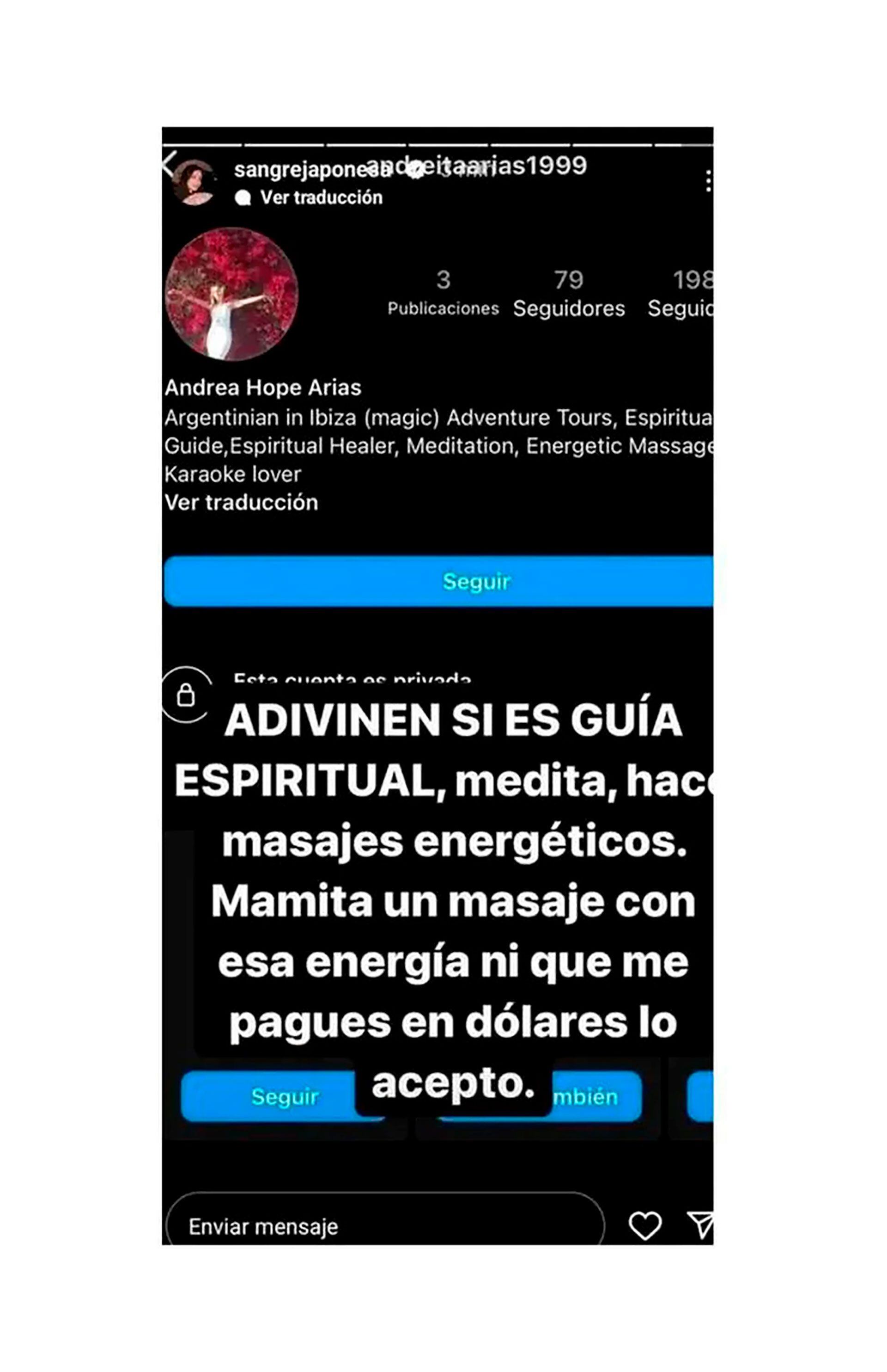 Las capturas que publicó la China Suárez