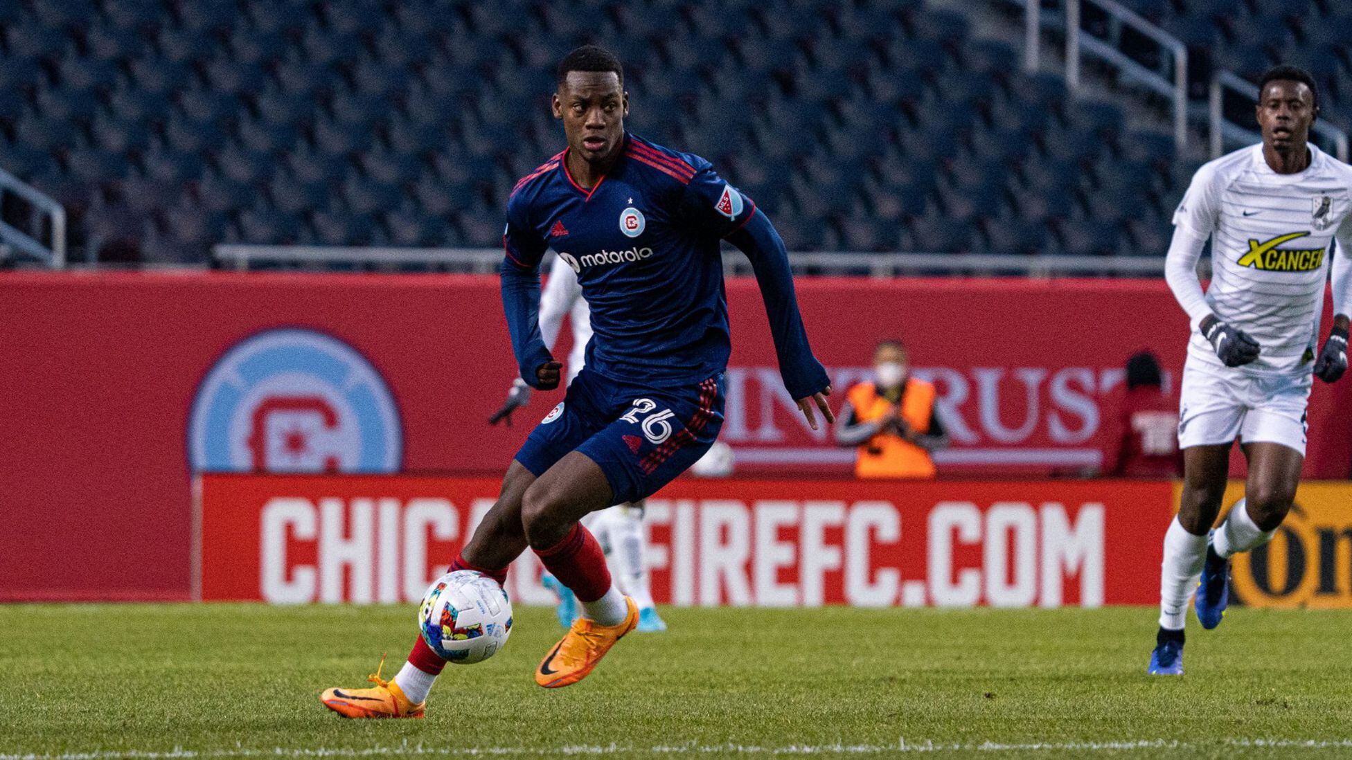 Jhon Jáder Durán, delantero del Chicago Fire estaría bajo el radar del Chelsea y Liverpool. Imagen: Chicago Fire.