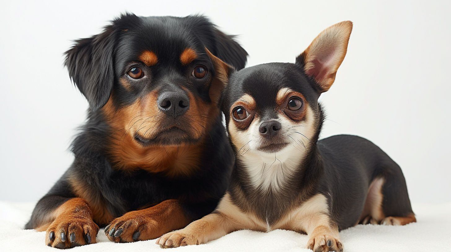 Armonía animal, diferencias de tamaño en perros, amistad sin importar la raza - (Imagen Ilustrativa Infobae)