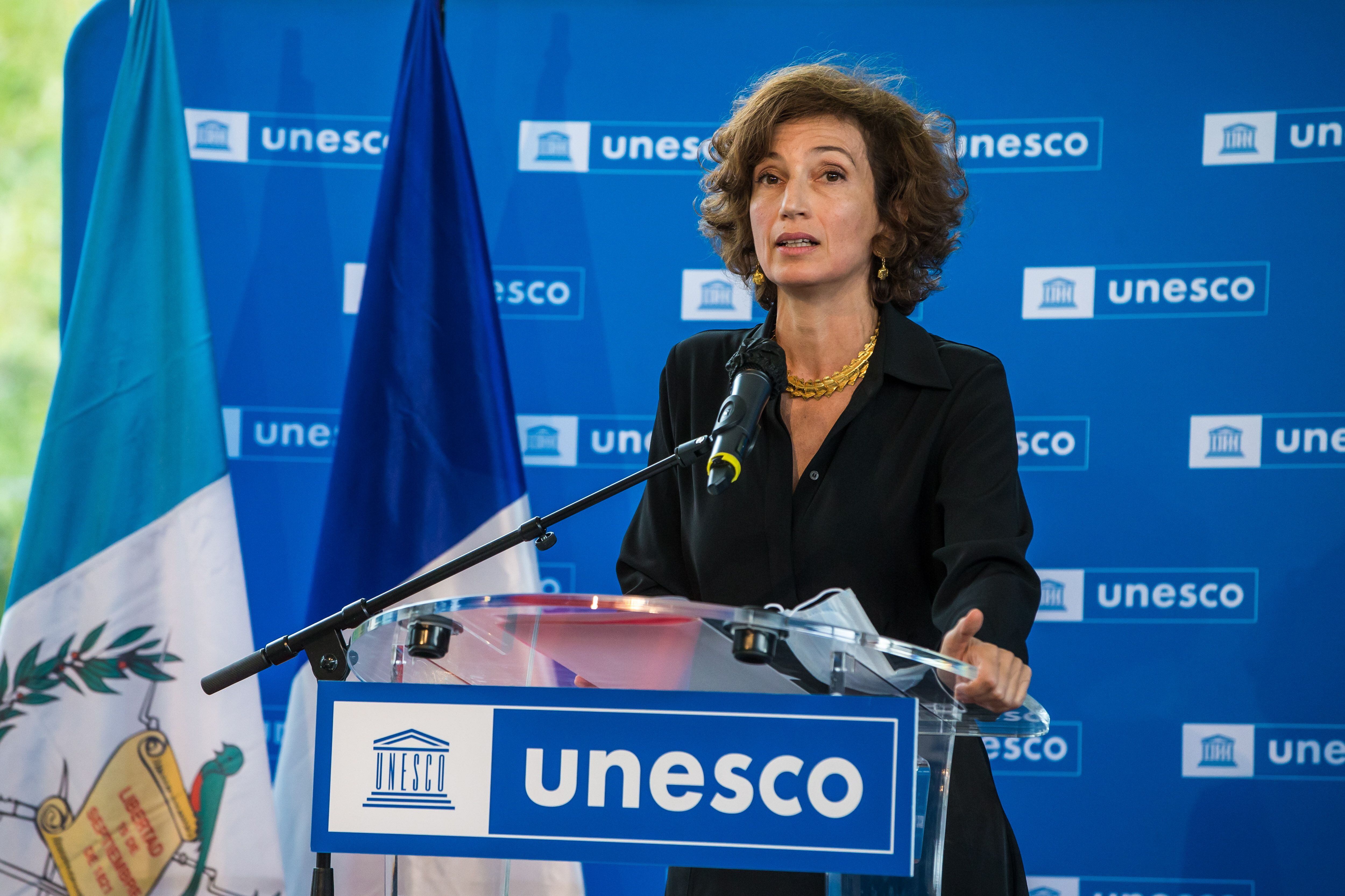 Archive image of Audrey Azoulay, Director General of UNESCO (EFE / EPA / CHRISTOPHE PETIT TESSON)
