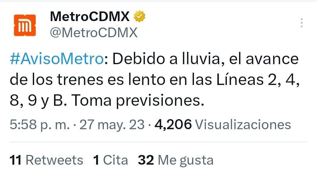 (Twitter/MetroCDMX)